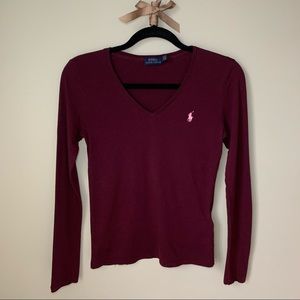 Polo by Ralph Lauren Burgundy Top